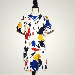 Art splatter shift dress
